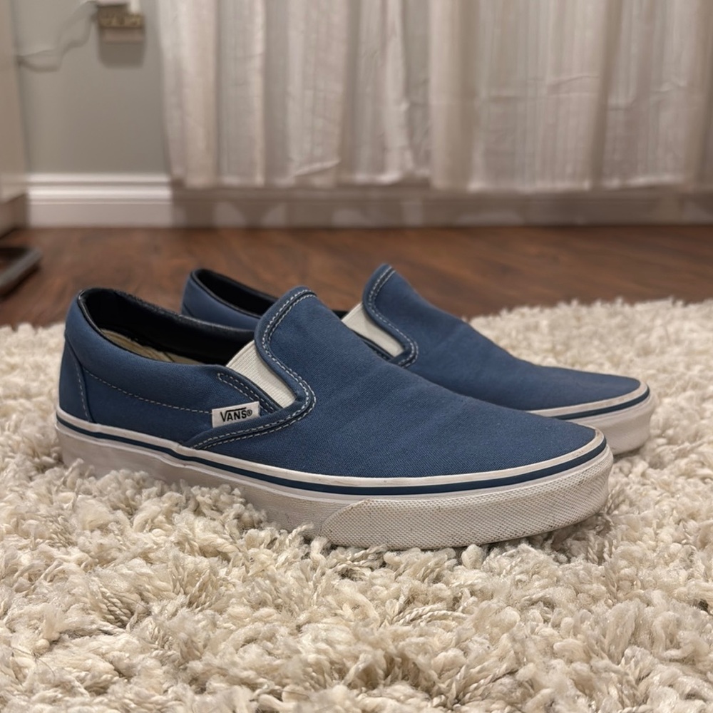 Vans Men's Blue Slip-On Shoes